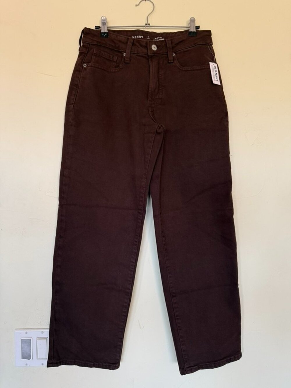 Old Navy High Rise O.G. Loose Jeans Brown Sz 4P NWT